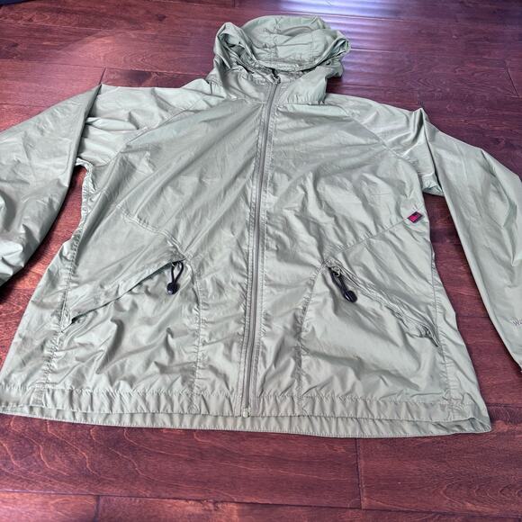 Woolrich Women's Large Windbreaker Hooded Zip Up Jacket Green - Picture 1 of 9